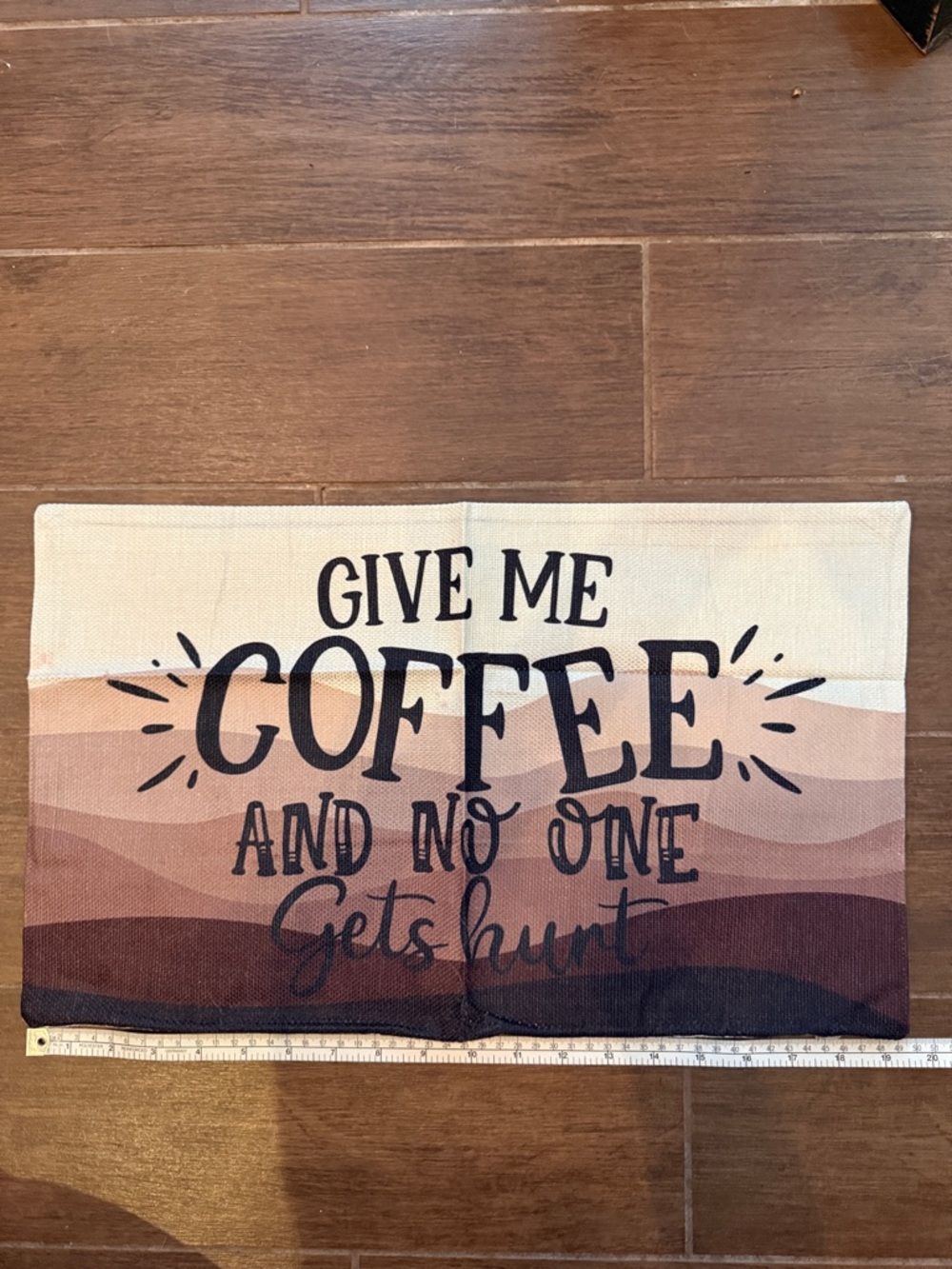 Give Me Coffee Decorative Pillow Cover - Neutral Gradient